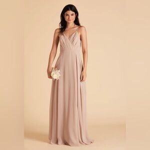 Birdy Grey Kaia Dress Chiffon Taupe 1X Plus Size